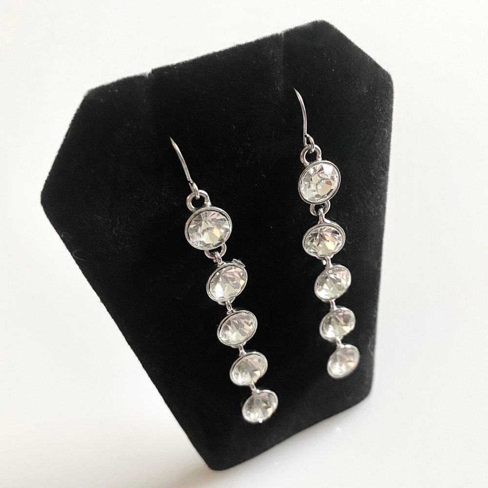 Dramatic Dangle "Diamond" Wire Earrings - image 1